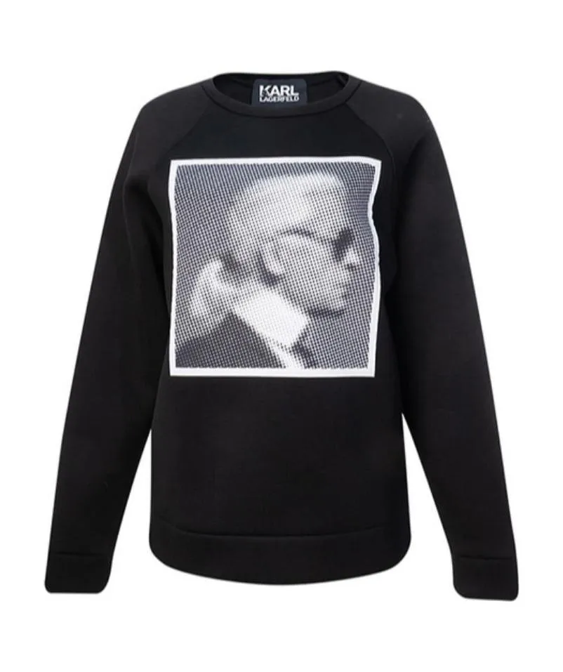 Black Printed Sweater