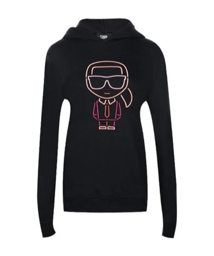 Black Hooded Pullover