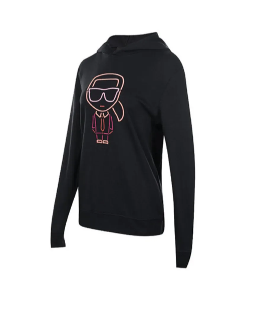Black Hooded Pullover