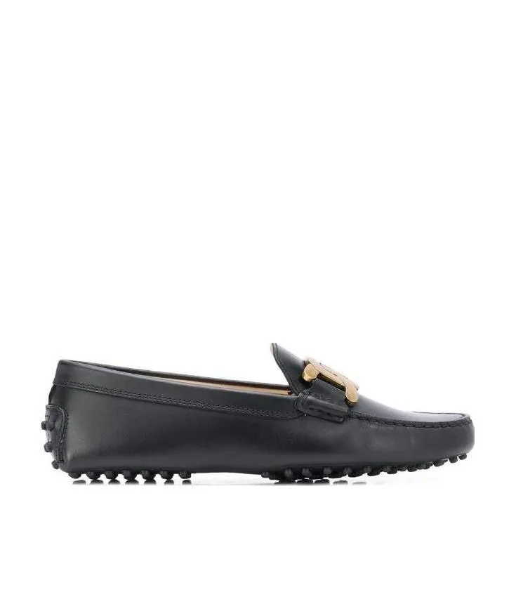 Kate Chain-Embellished Leather Loafers