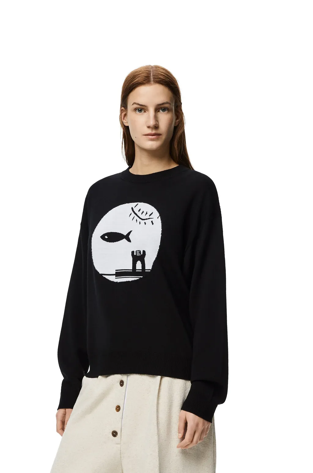 Inlaid Wool Pullover