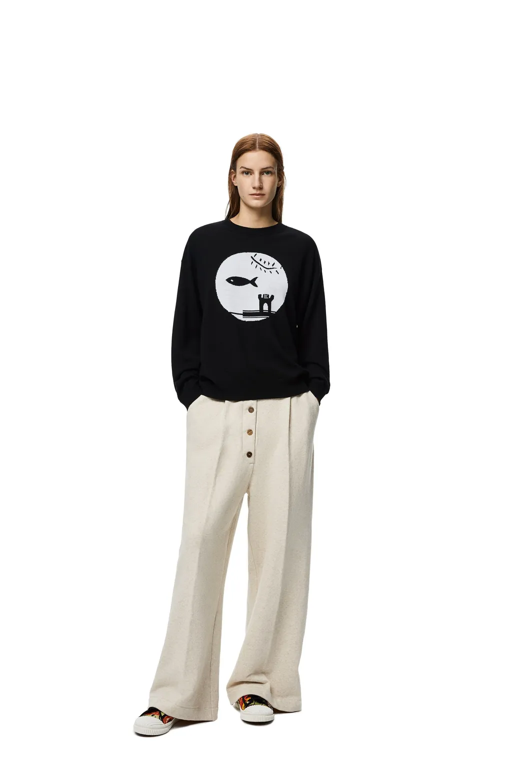 Inlaid Wool Pullover