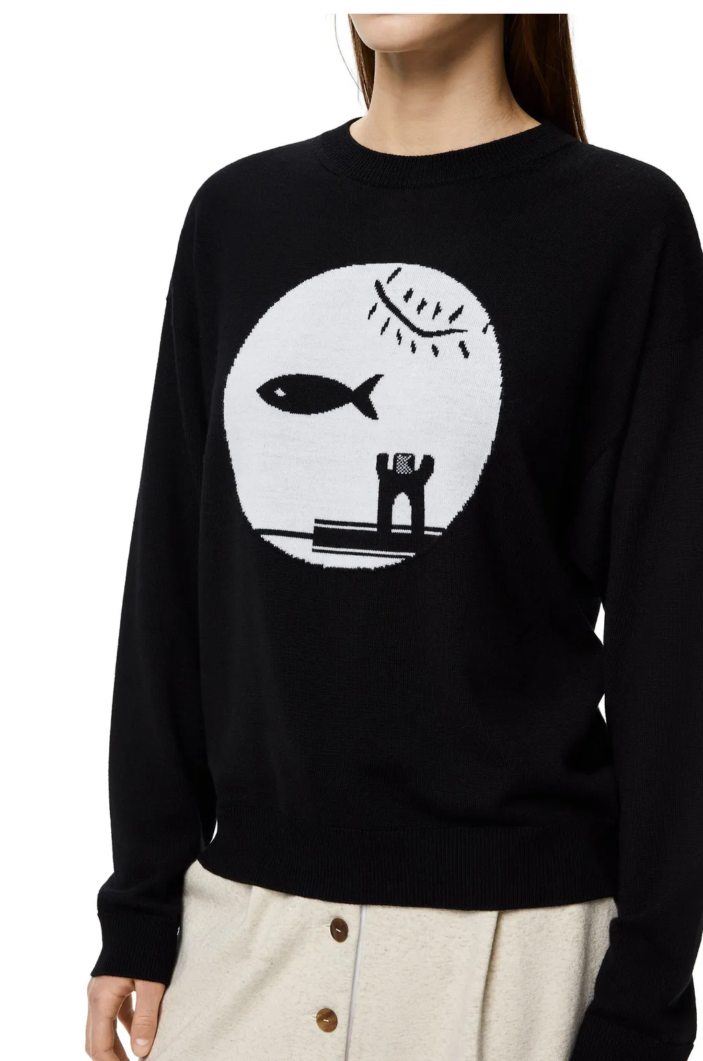 Inlaid Wool Pullover