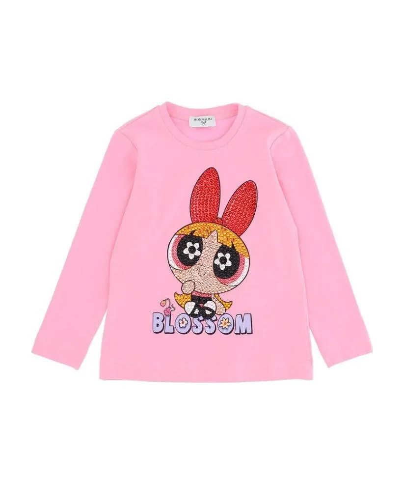 Monnalisa Graphic Embellished Regular Fit T-Shirt