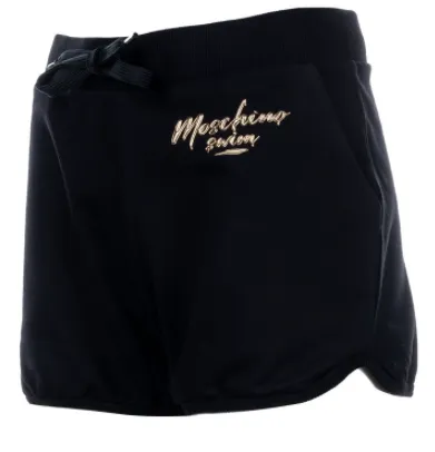 Black Casual Lettered Shorts