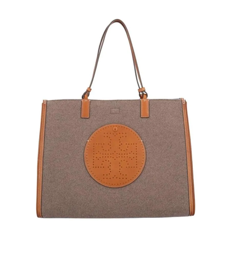 Tory Burch Ella Logo-Perforated Tote Bag