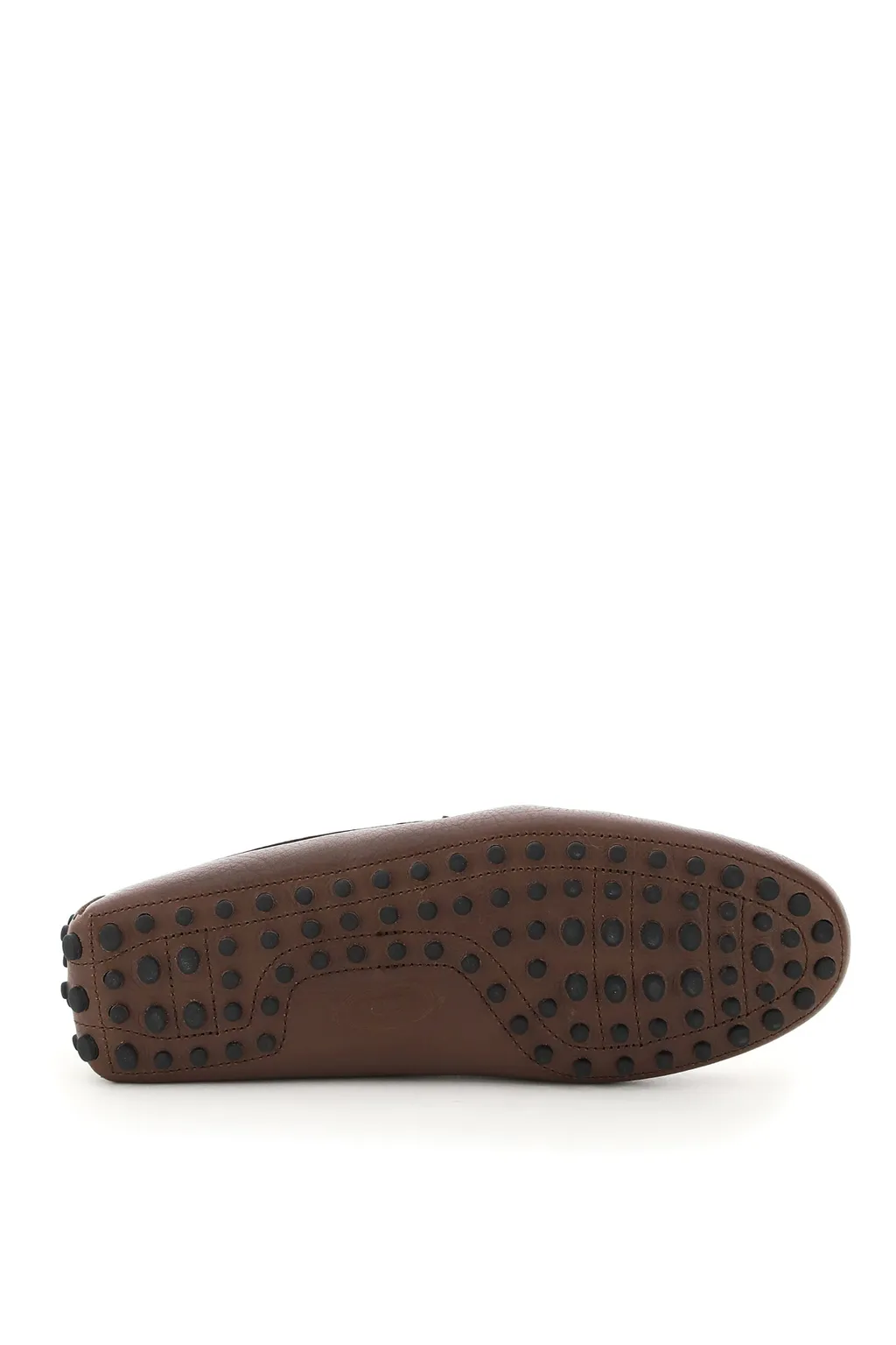 Almond-Toe Pebbled-Texture Loafers