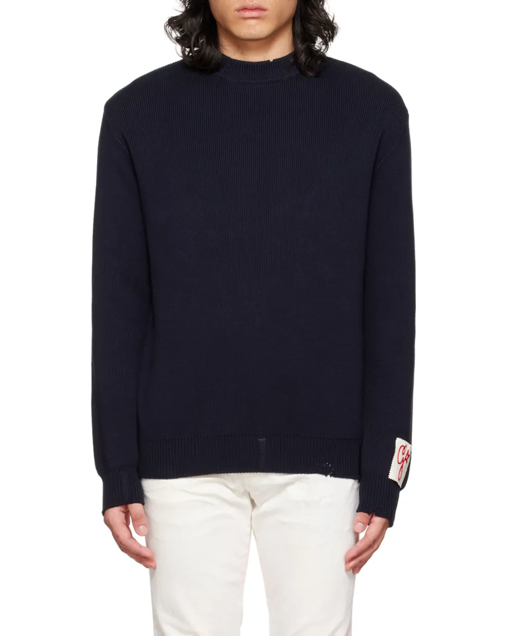Golden Goose Deluxe Brand Logo Patch Knitted Jumper