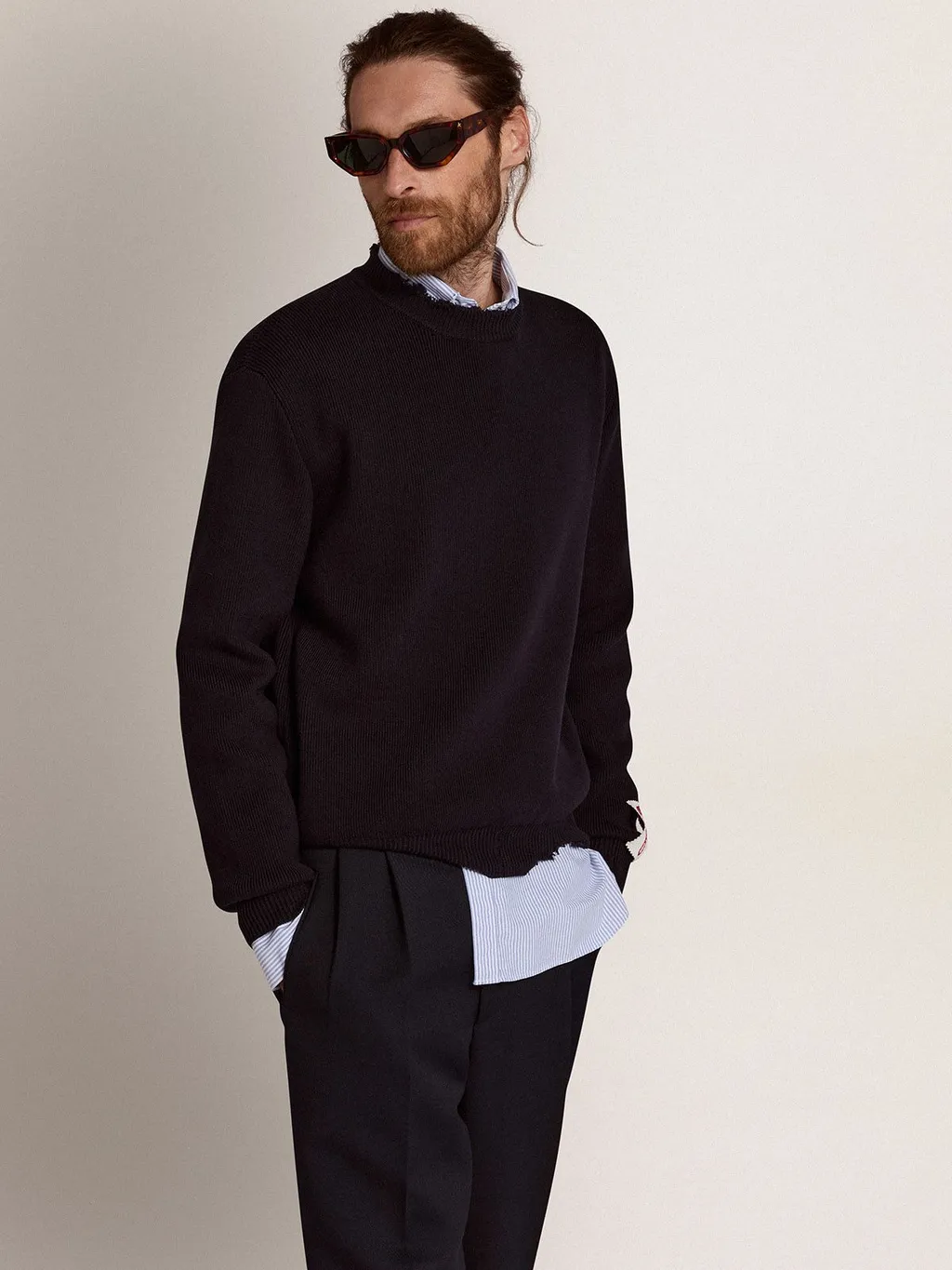 Golden Goose Deluxe Brand Logo Patch Knitted Jumper