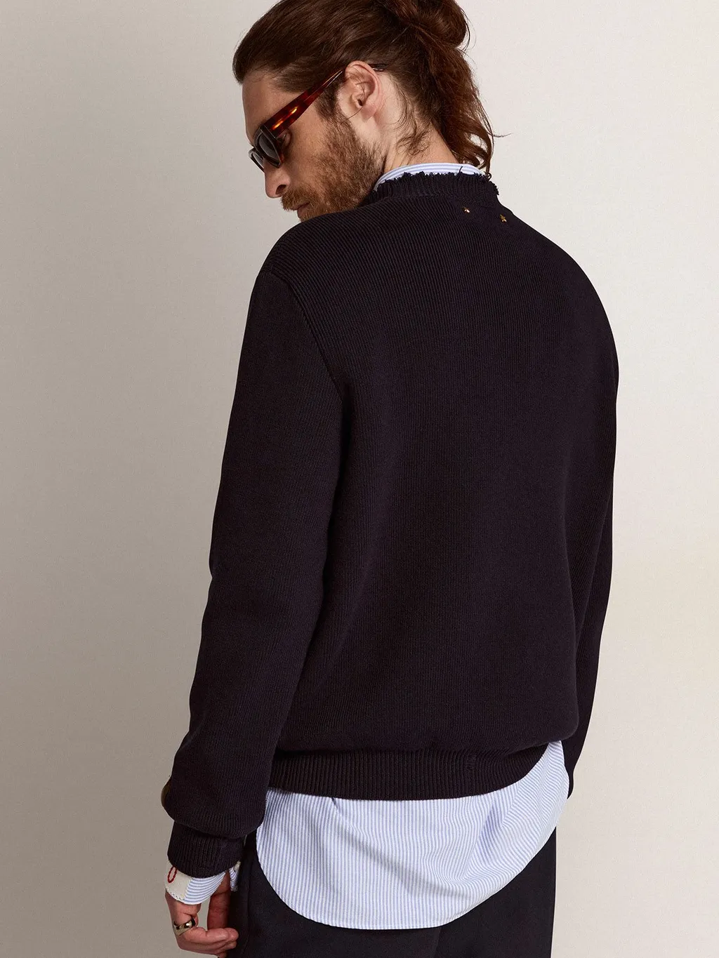 Golden Goose Deluxe Brand Logo Patch Knitted Jumper