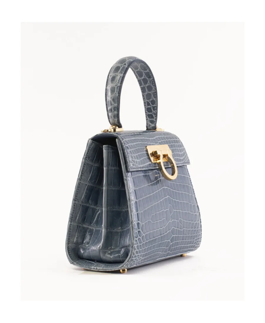 Buckle Alligator Handbag