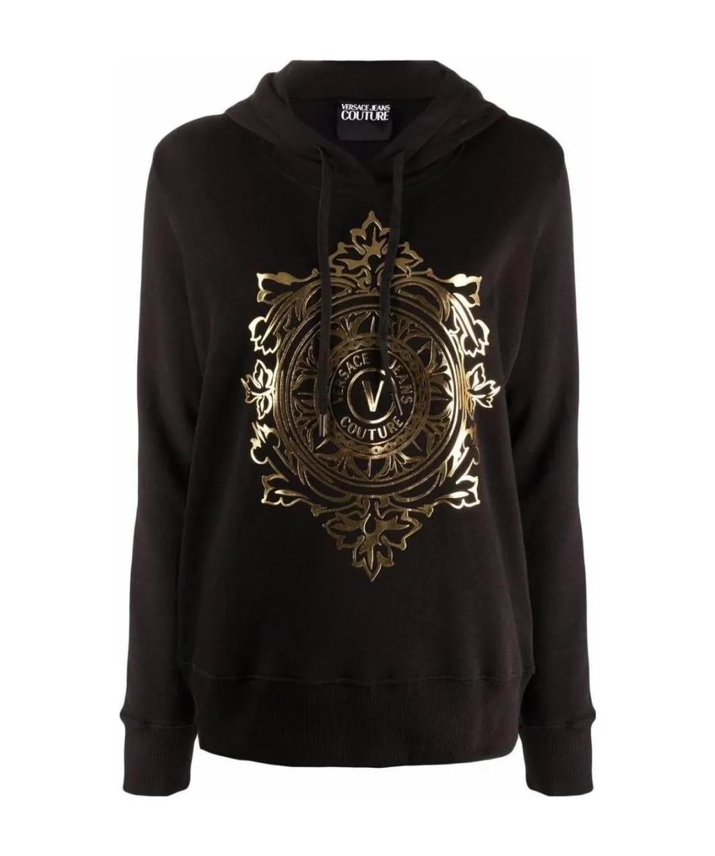 Versace Jeans Couture V-Emblem Drawstring Hoodie