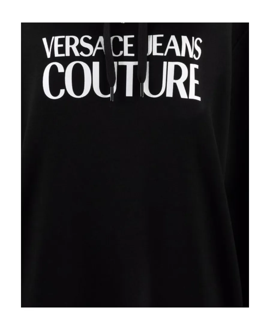 Studded Logo-Print Hoodie Dress