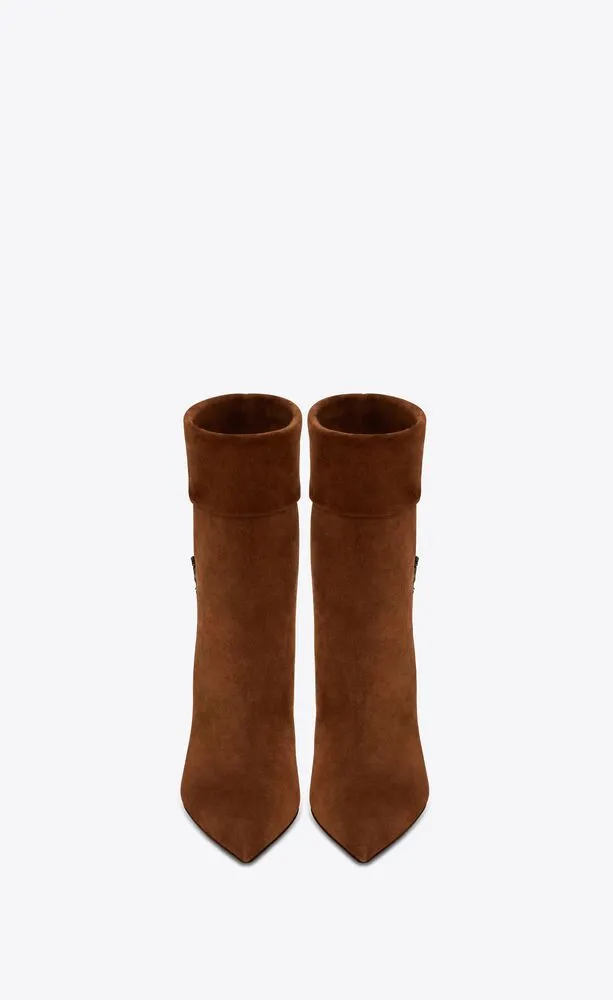 Saint Laurent Niki Pointed Toe Ankle Boots