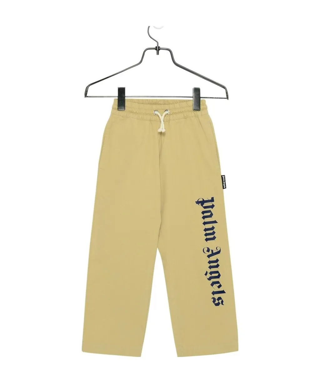 Palm Angels Kids Logo Print Drawstring Pants