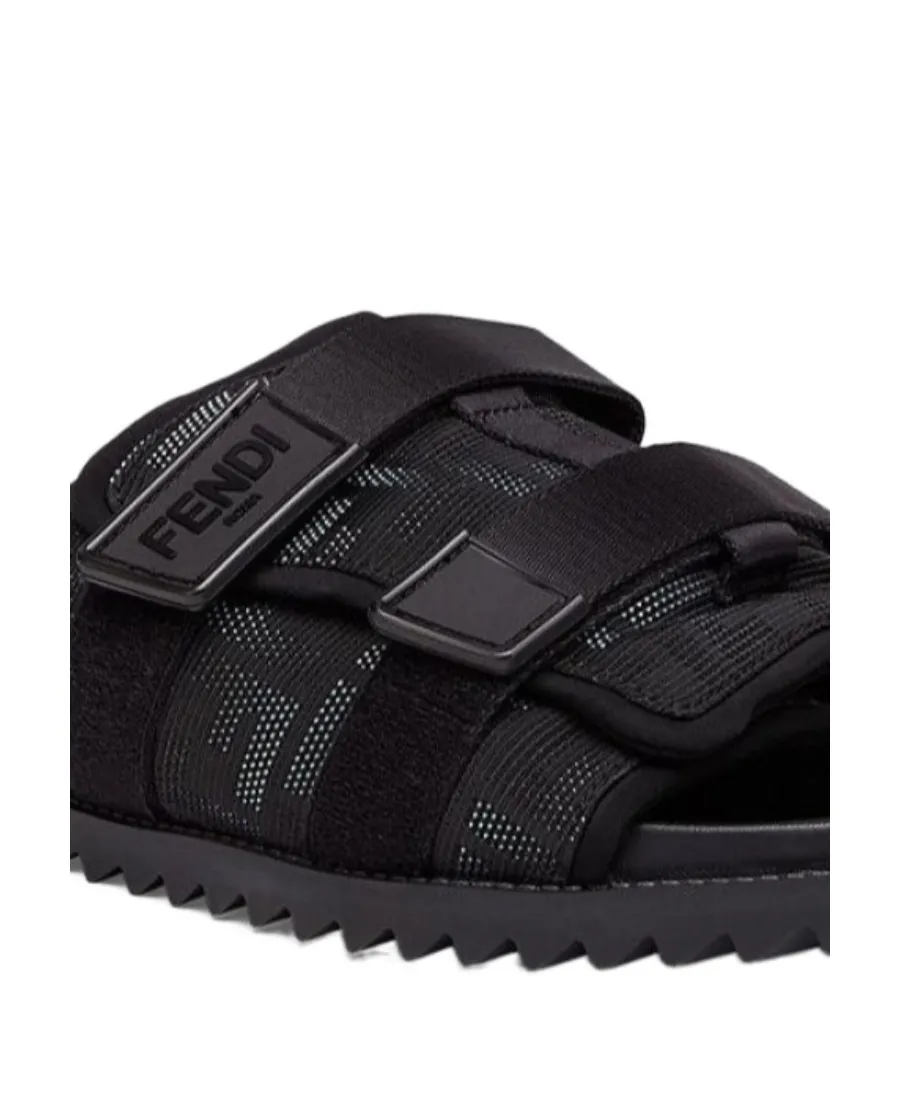 Monogram-Print Sliders