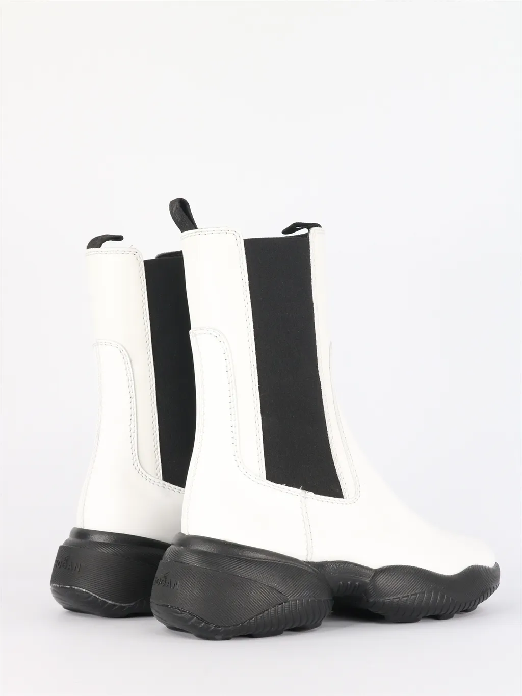 Hogan Round Toe Chunky Boots