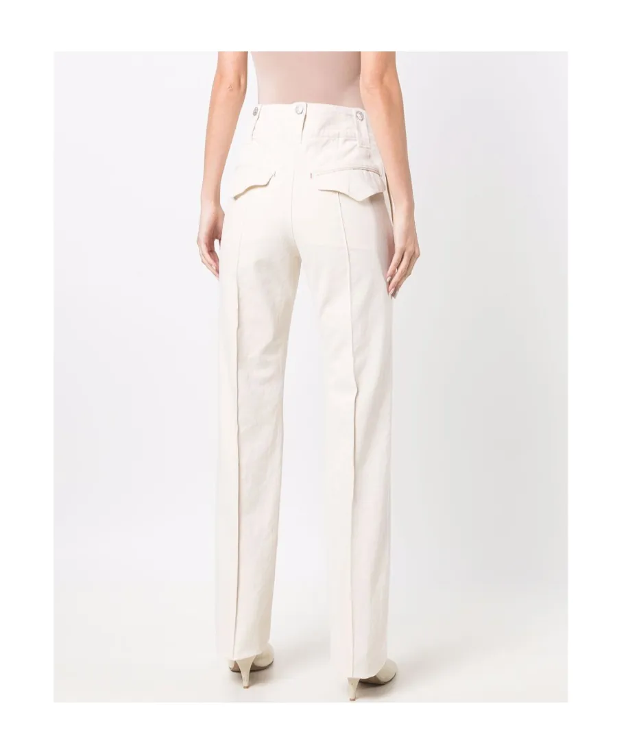 Belt Loop Straight Trousers