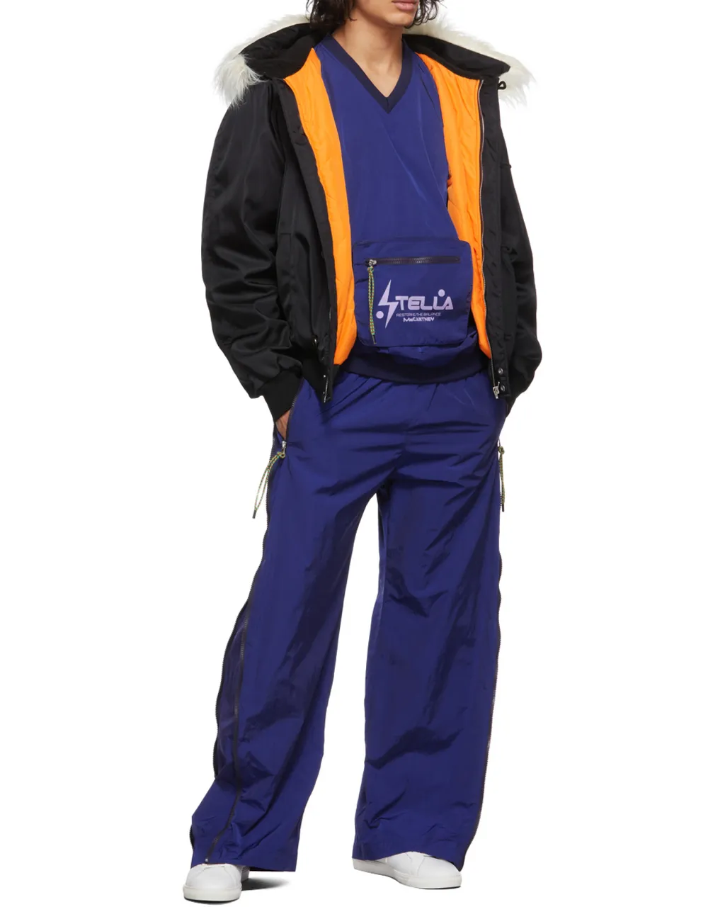 V-Neck Pouch Pocket Sweatshirt