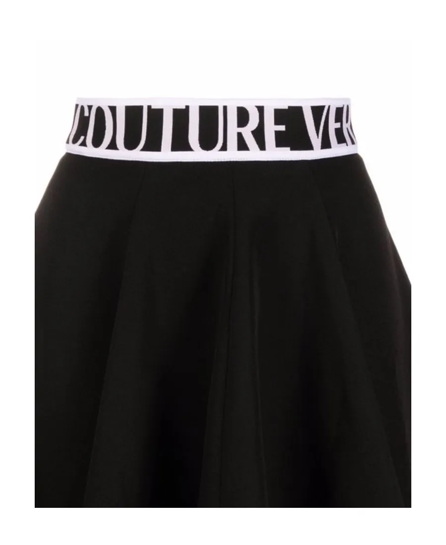 Logo-Print Flared Miniskirt