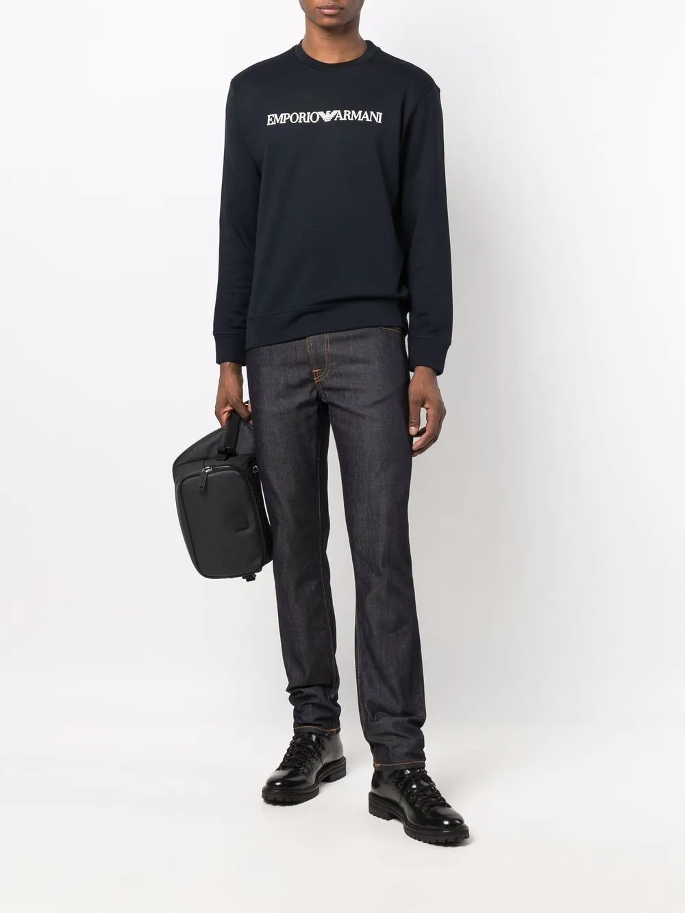 Emporio Armani Logo Printed Crewneck Sweatshirt