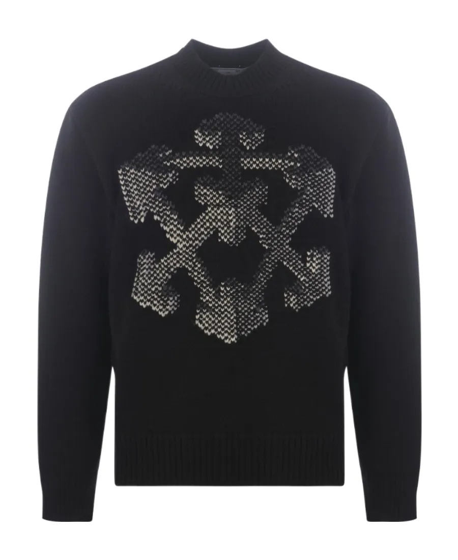 3D Arrow-Motif Knitted Jumper