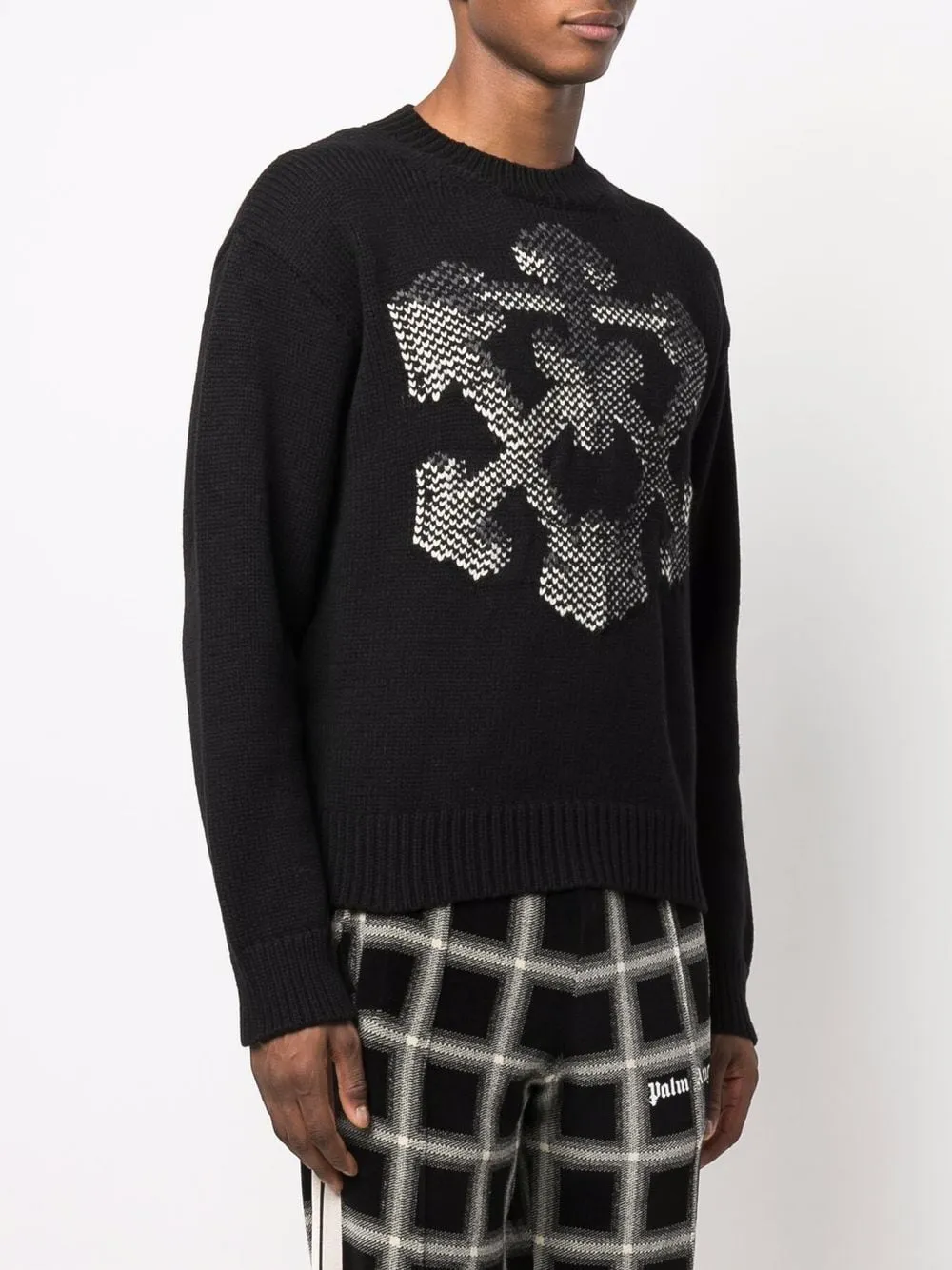 3D Arrow-Motif Knitted Jumper