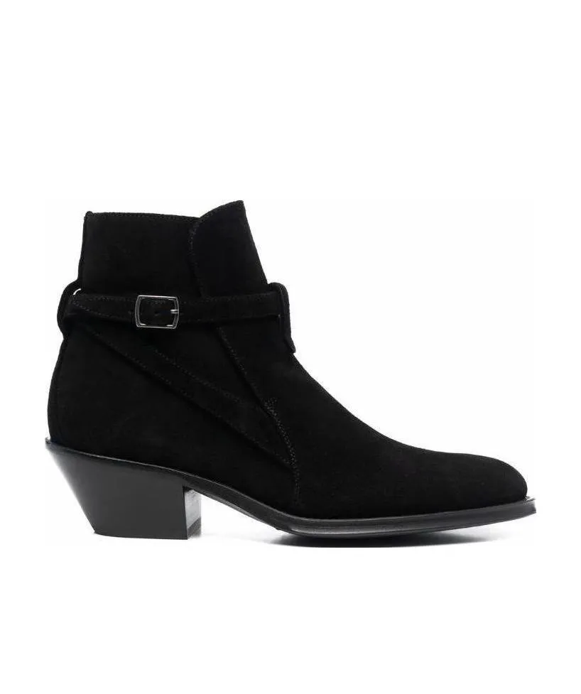 Buckled Strap Ankle Boots