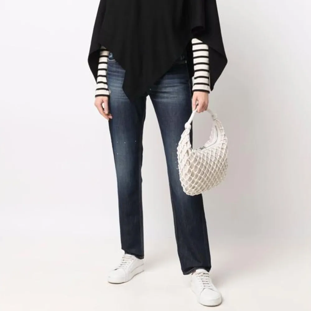Mid-Rise Straight-Leg Jeans