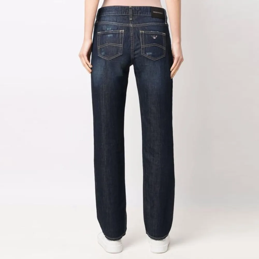 Mid-Rise Straight-Leg Jeans