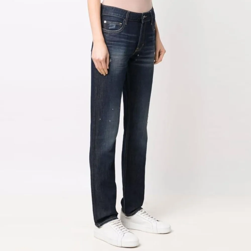 Mid-Rise Straight-Leg Jeans