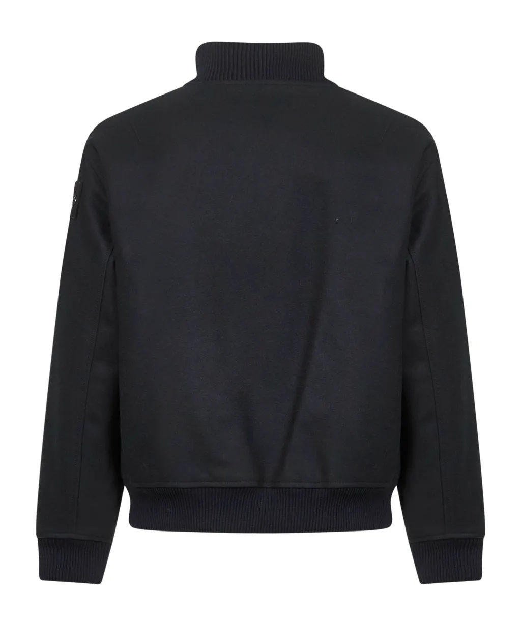 Stone Island Logo Patch Zip-Up Jacket