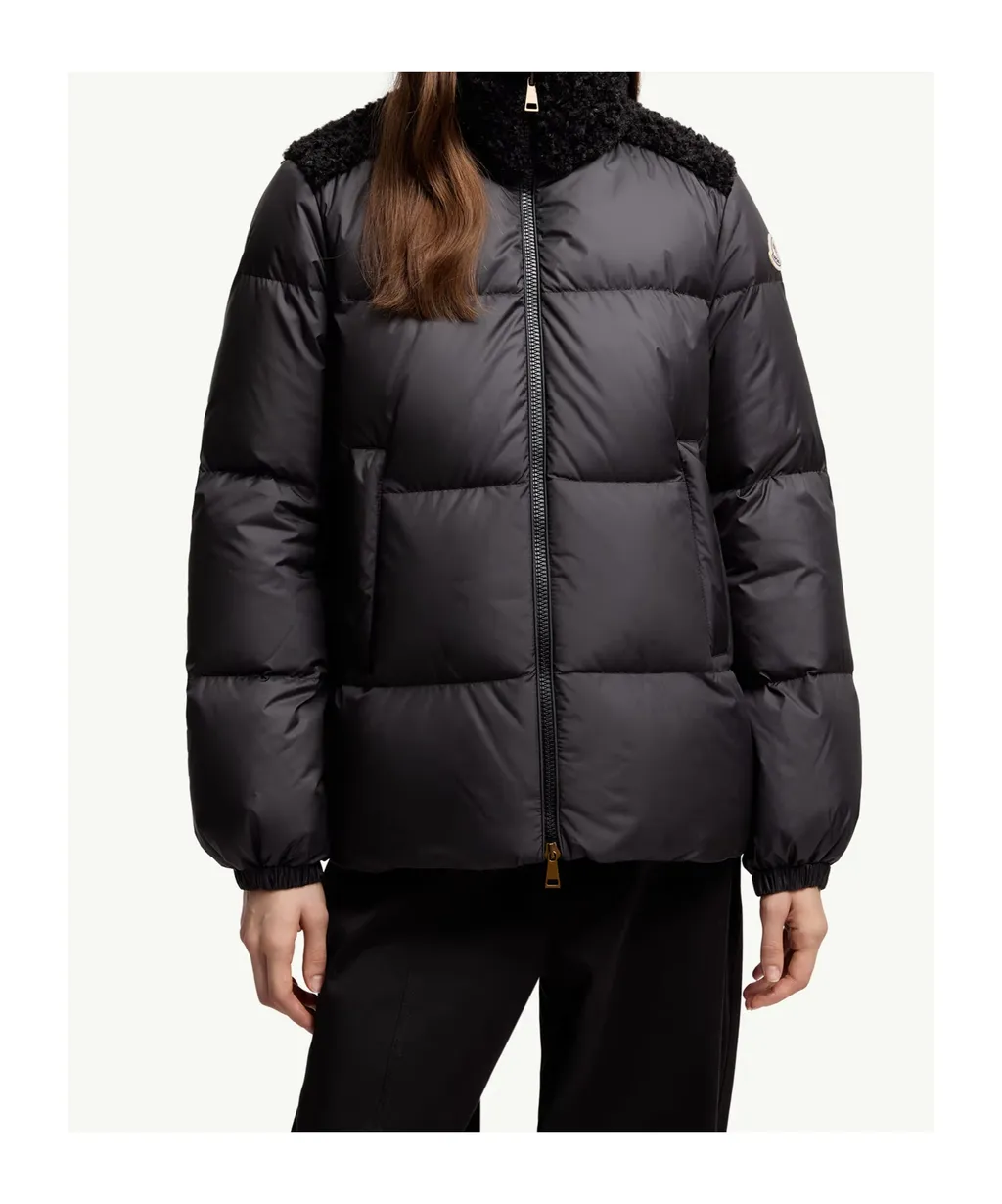 Moncler Esnaie Logo Patch Zip-Up Jacket