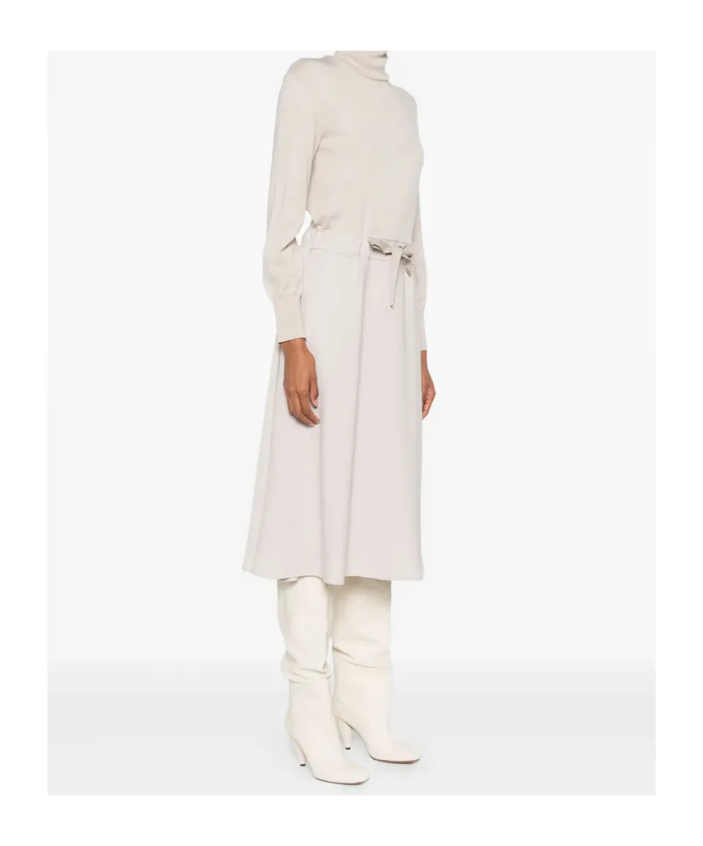 Roll-Neck Tie Dress
