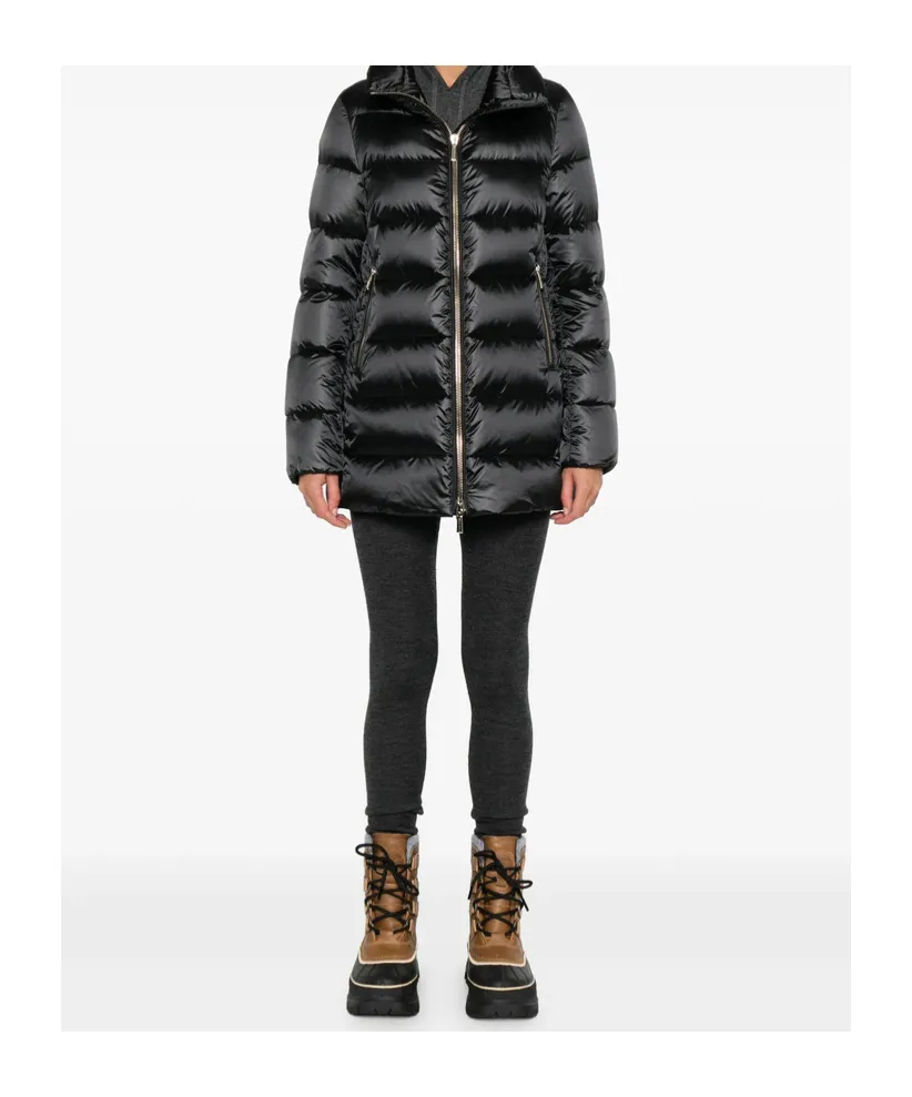 Zippered Quilted Cotton Coat