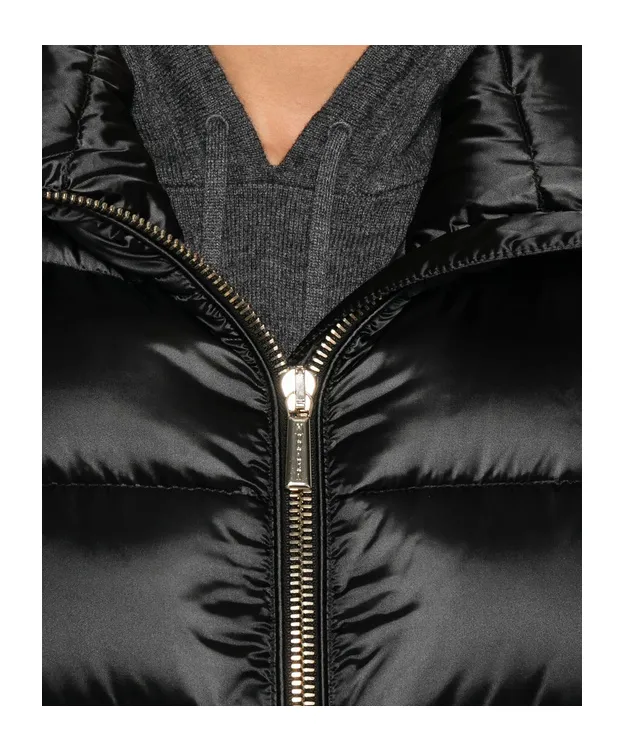 Zippered Quilted Cotton Coat