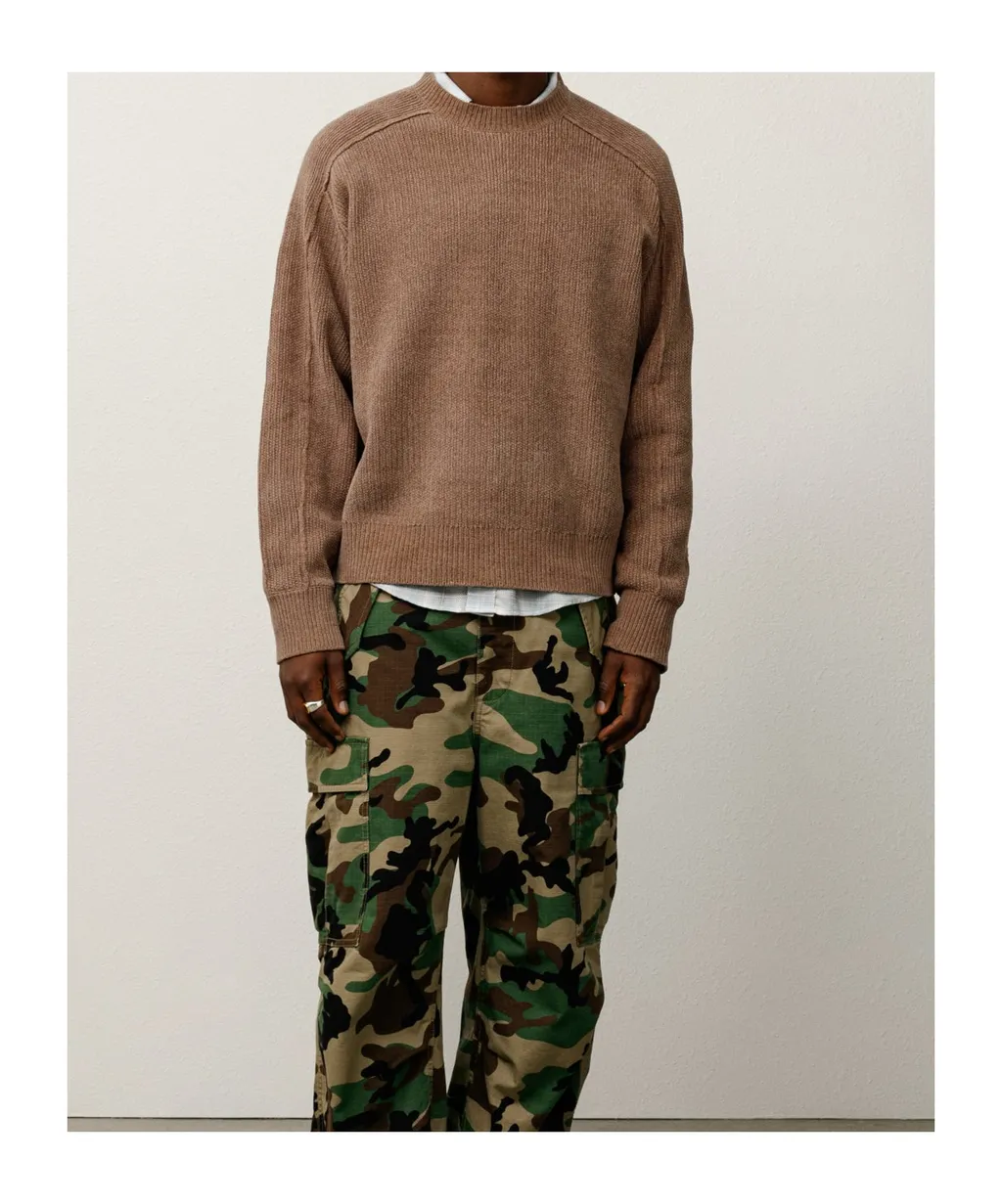 Ribbed Crew-Neck Sweater