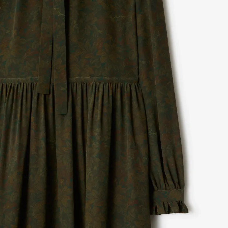 Foliage Silk Dress