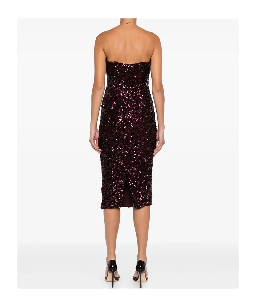 Sequin-Embellished Midi Dress