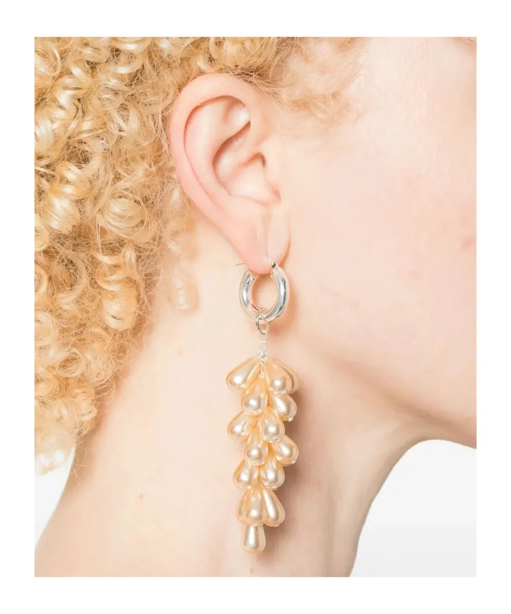 Pearl-Drop Hoop Earrings