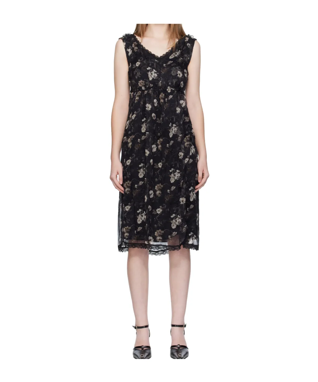 Sleeveless V-Neck Midi Dress