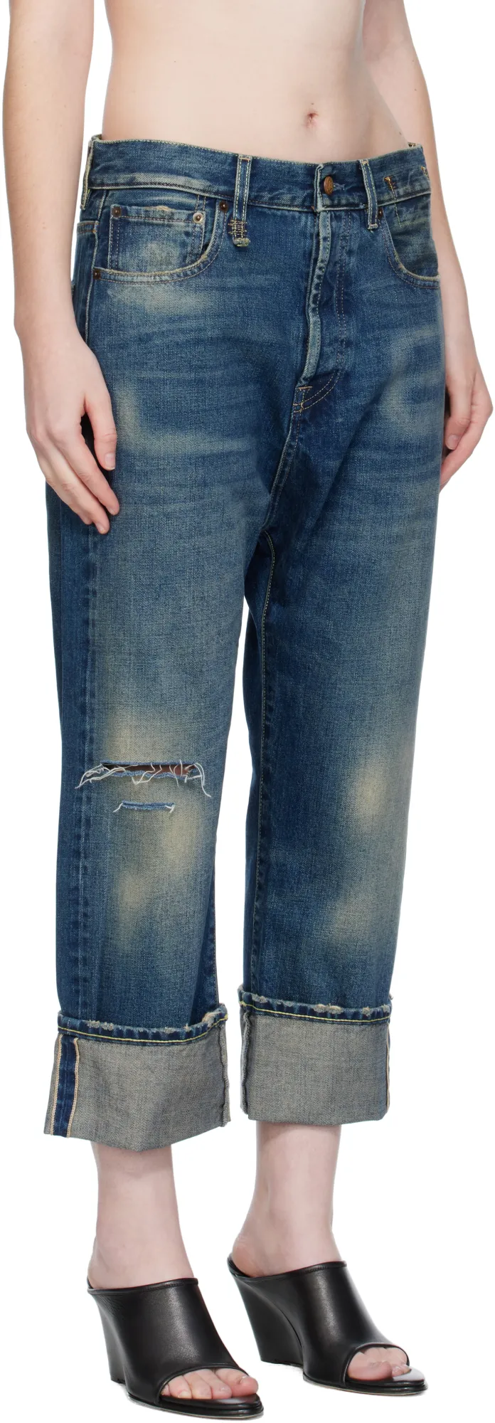 Cuffed Slim-Fit Jeans