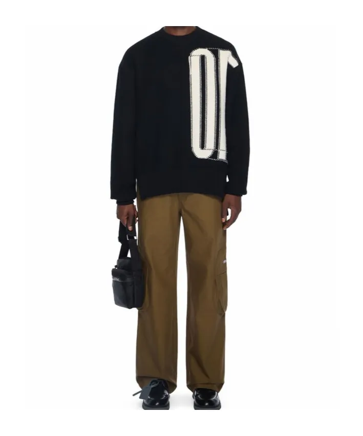 Intarsia Crew-Neck Sweater