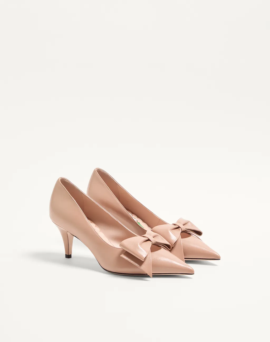 65Mm Bowow Leather Pumps