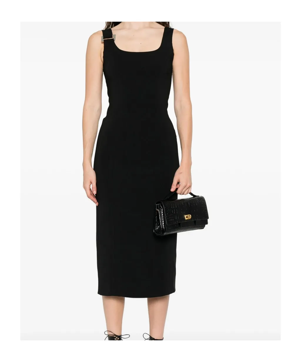 Square-Neck Midi Dress