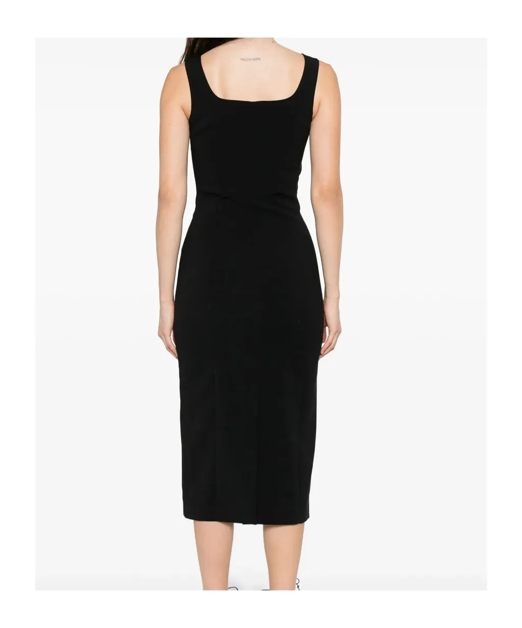 Square-Neck Midi Dress