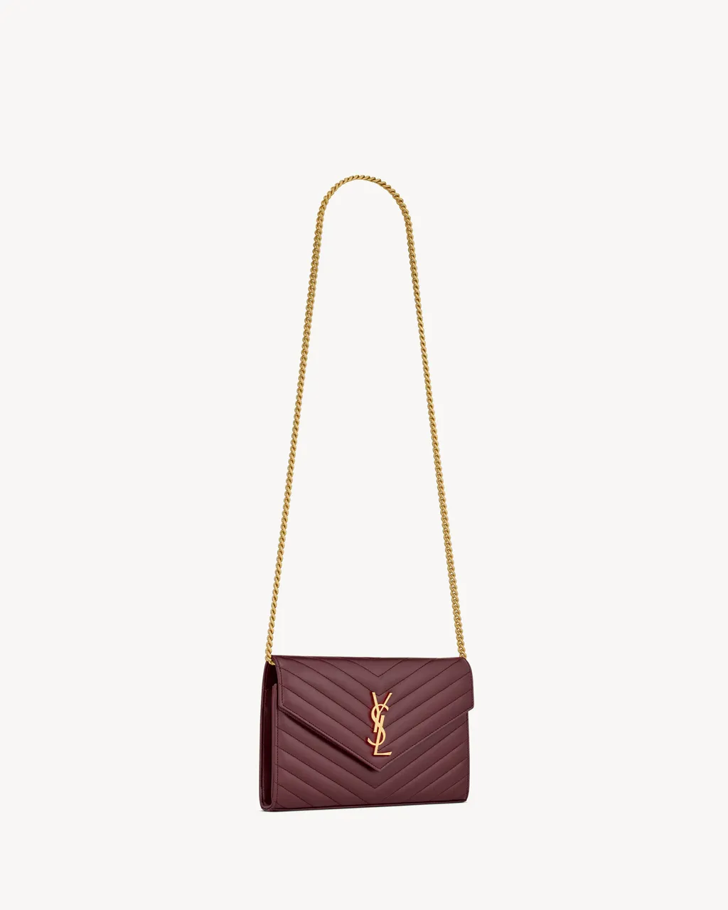 Saint Laurent Cassandre Matelass Chain Wallet