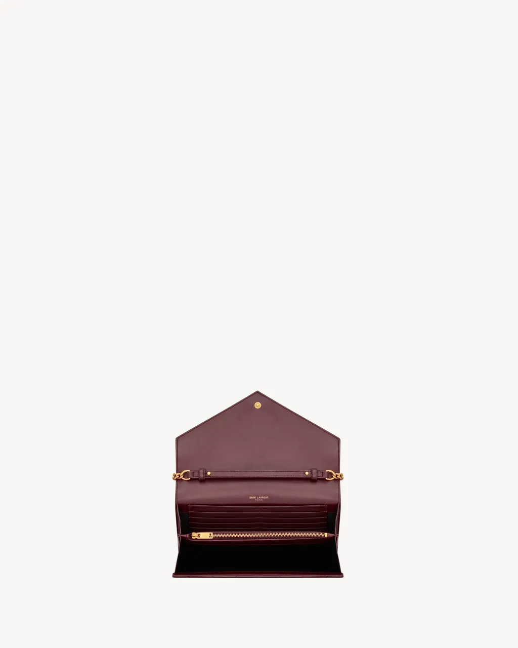 Saint Laurent Cassandre Matelass Chain Wallet