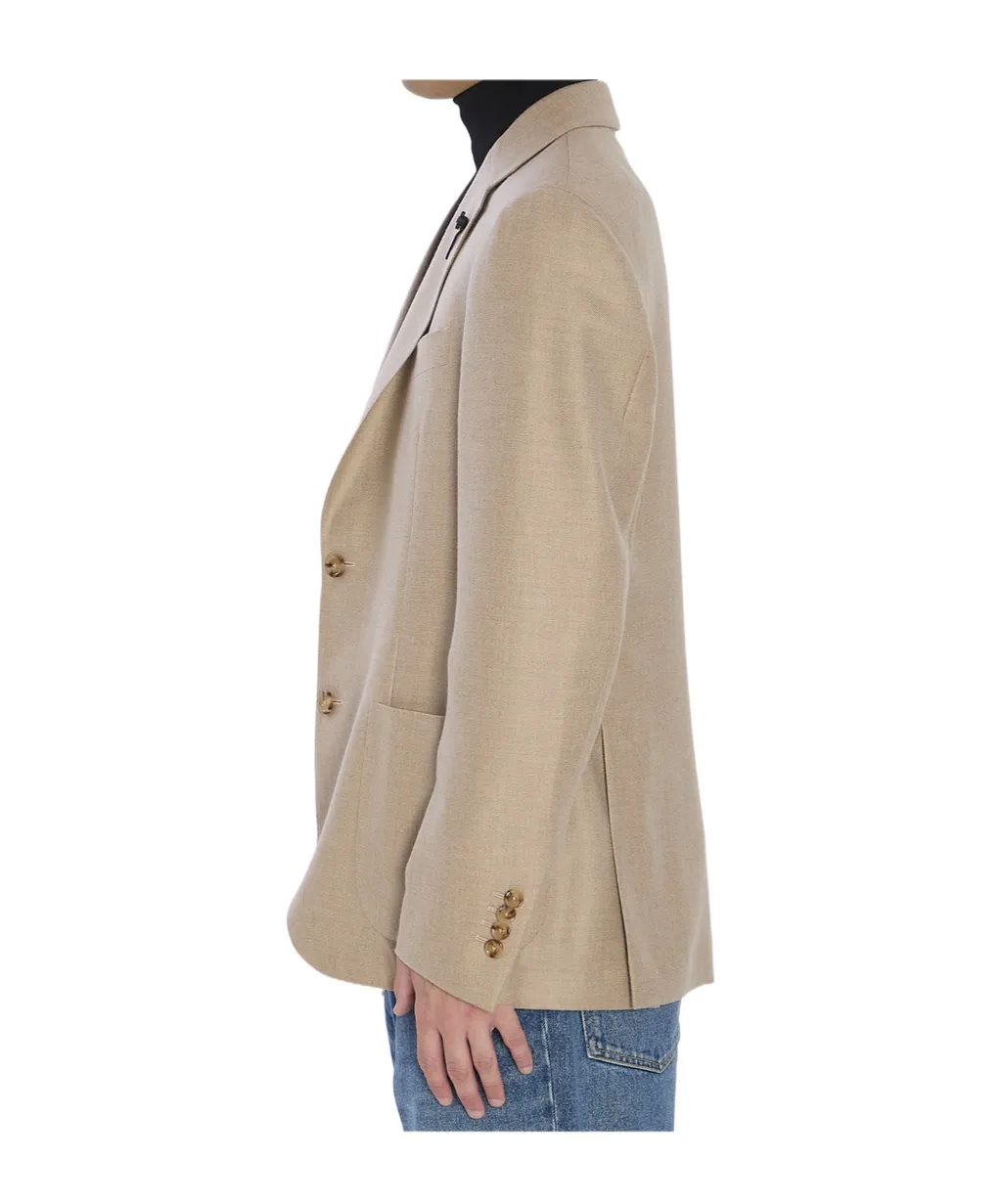 Patch-Pocket Cashmere Blazer