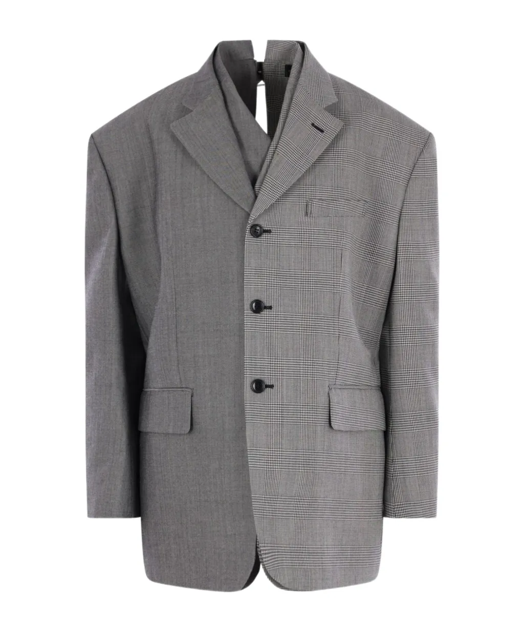 Comme Des GarÇOns Single-Breasted Panelled Jacket